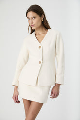 FRENCH CONNECTION TEXTURED BOILED WOOL SLV JACKET